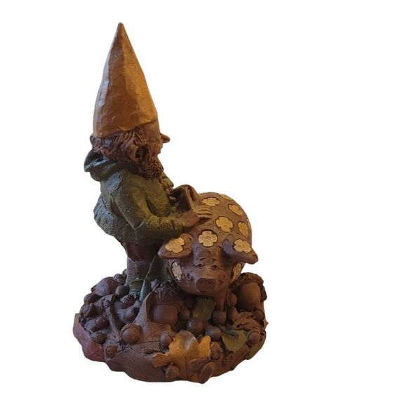 Tom Clark Gnome C. D. Signed 1984 Cairn Studios Vintage Daisy Pig Renaissance - Picture 4 of 10